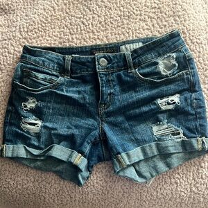 AÉROPOSTLE Midi Blue Jean Shorts Size 4